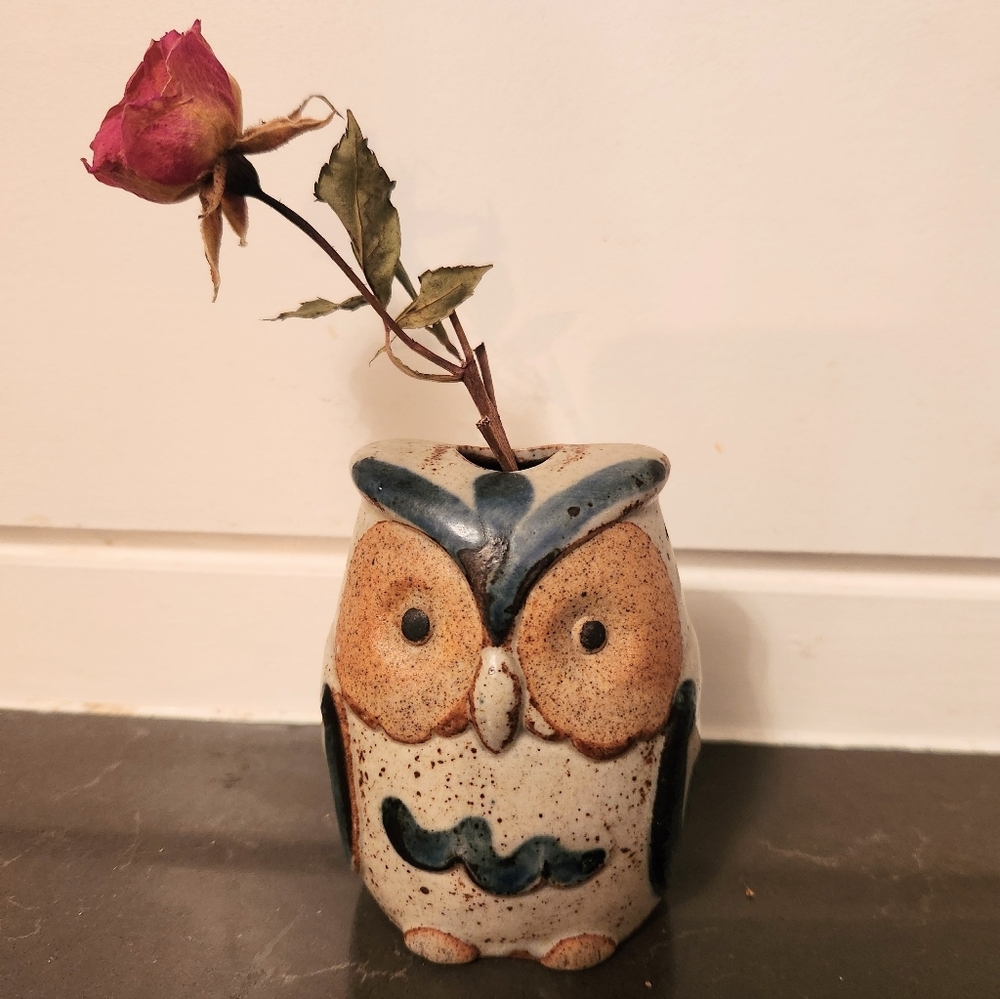 Vintage Counterpoint stoneware owl, approx 3" tall